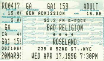 1996-04-17 - Bad Religion @ Roseland