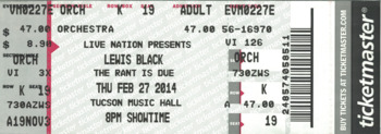 2014-02-27 - Lewis Black @ Tucson Music Hall