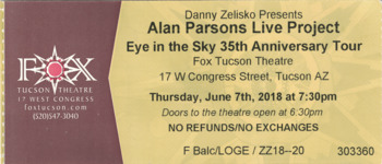 2018-06-07 - Alan Parsons Project @ Fox Theatre, Tucson